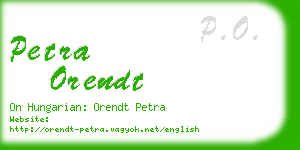 petra orendt business card